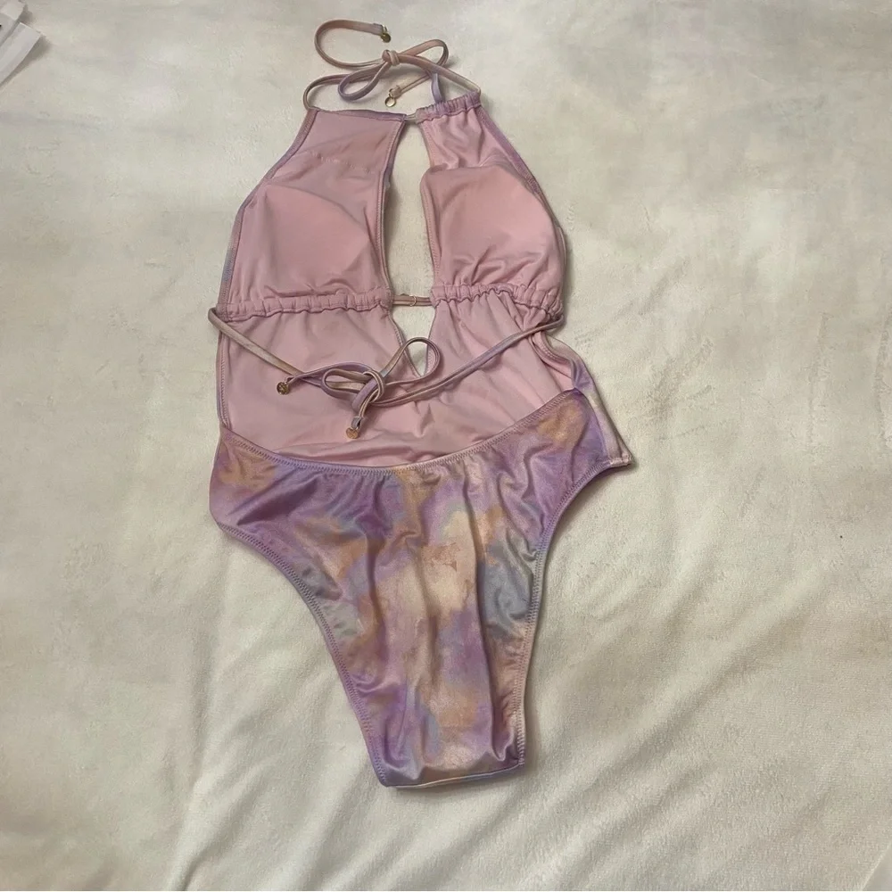New! Victoria's Secret purple tie dye One Piece Swimsuit 3833